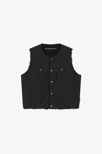 UNISEX REVERSIBLE COLLARLESS FUR VEST thumb 16