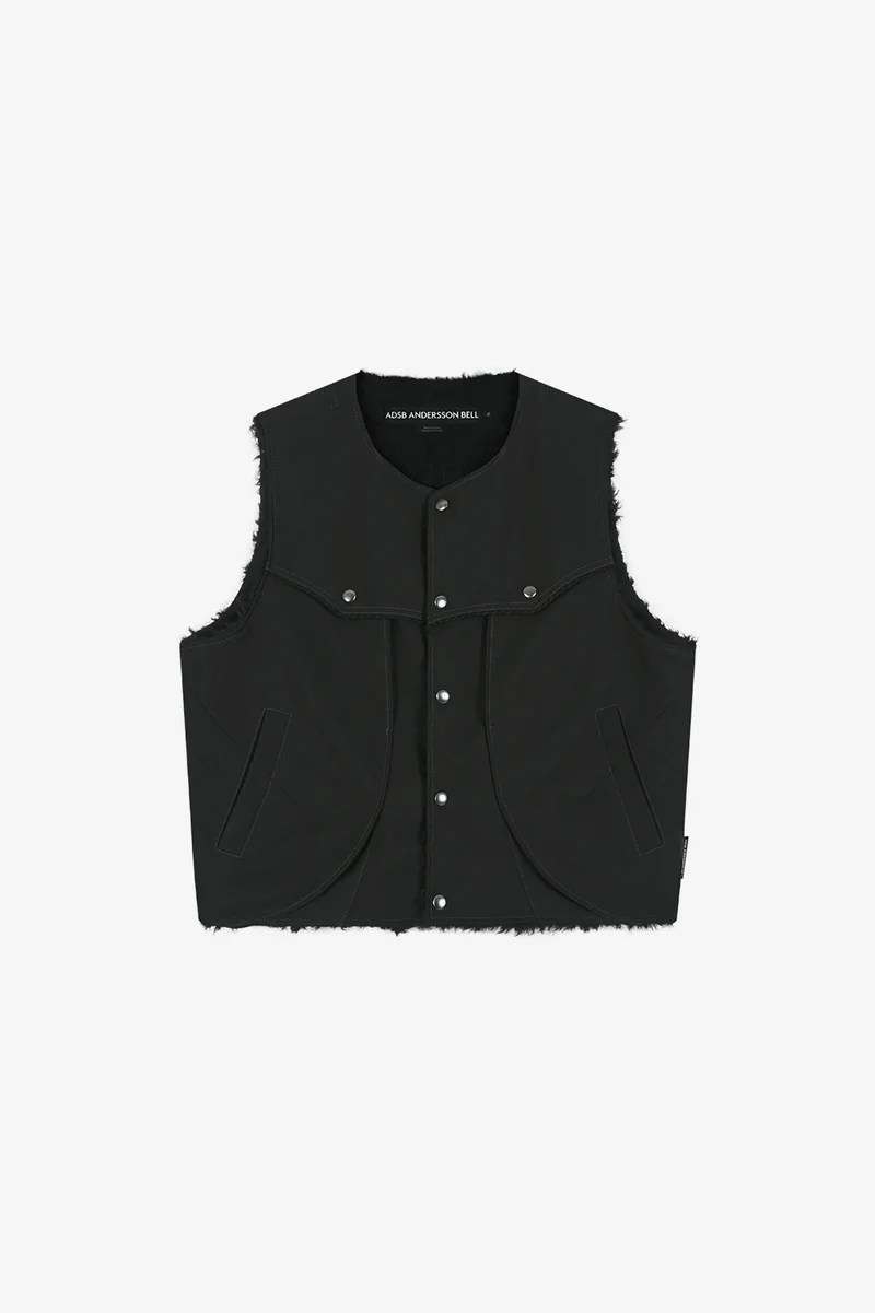 UNISEX REVERSIBLE COLLARLESS FUR VEST 16