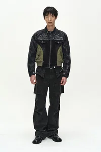 NYLON PATCH RACING DENIM COMBO JACKET thumb 1