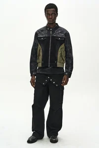 NYLON PATCH RACING DENIM COMBO JACKET thumb 2