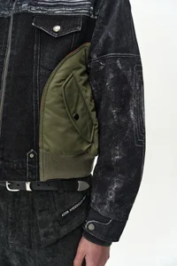NYLON PATCH RACING DENIM COMBO JACKET thumb 9