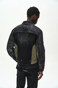 NYLON PATCH RACING DENIM COMBO JACKET thumb 11