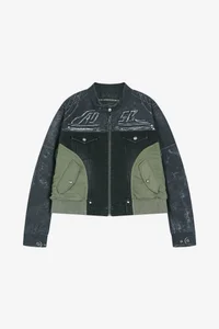 NYLON PATCH RACING DENIM COMBO JACKET thumb 14