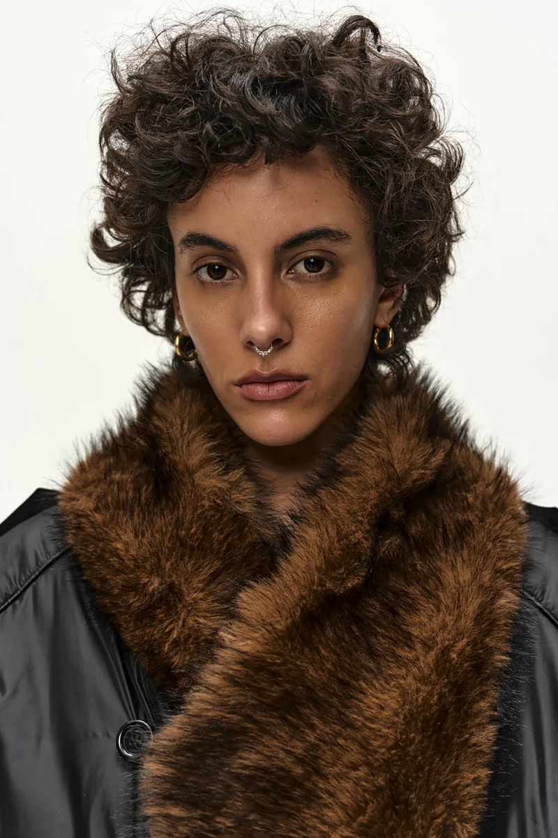 FUR SHAWL COLLAR PUFFER JACKET 1