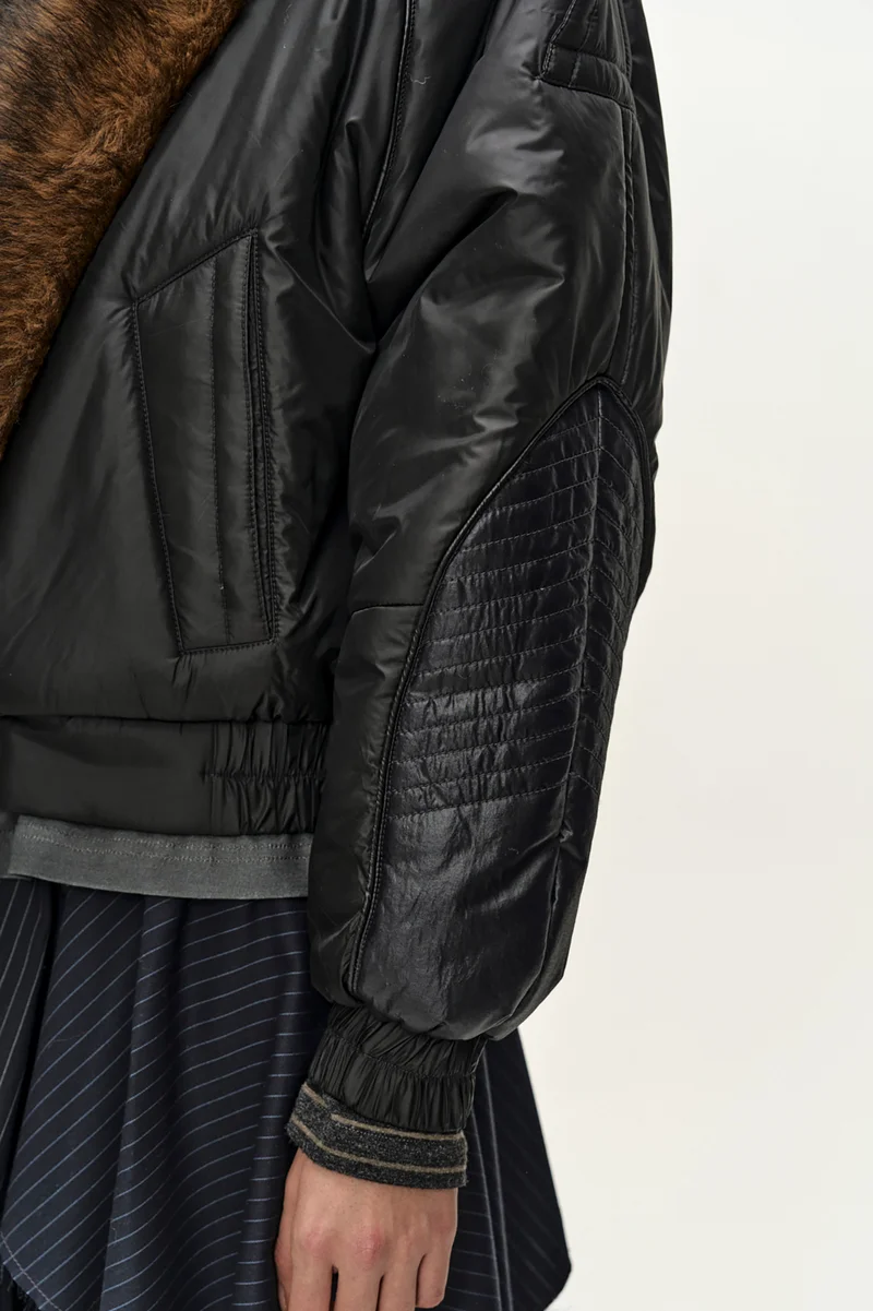 FUR SHAWL COLLAR PUFFER JACKET 3