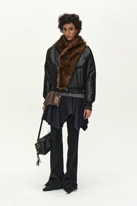 FUR SHAWL COLLAR PUFFER JACKET thumb 4