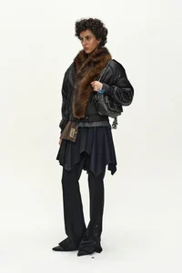 FUR SHAWL COLLAR PUFFER JACKET thumb 6