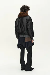 FUR SHAWL COLLAR PUFFER JACKET thumb 7