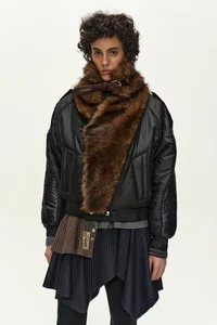 FUR SHAWL COLLAR PUFFER JACKET thumb 9
