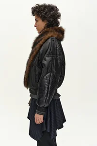 FUR SHAWL COLLAR PUFFER JACKET thumb 10