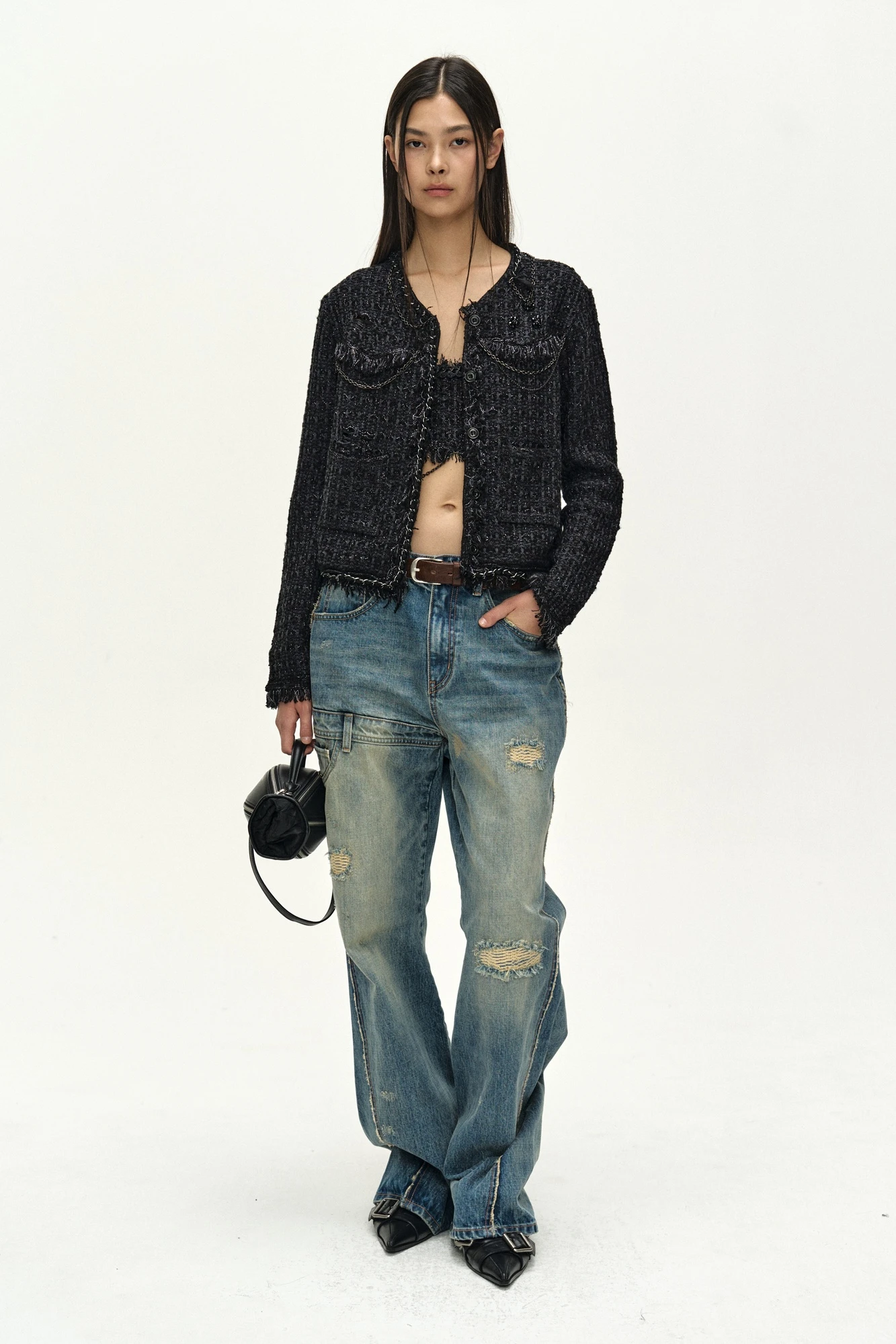RAW CHAIN-EDGE TWEED JACKET | ANDERSSON BELL