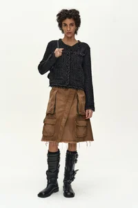 RAW CHAIN-EDGE TWEED JACKET thumb 3