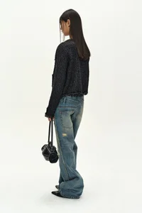 RAW CHAIN-EDGE TWEED JACKET thumb 5