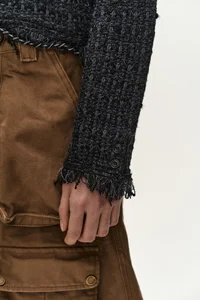 RAW CHAIN-EDGE TWEED JACKET thumb 9