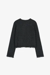 RAW CHAIN-EDGE TWEED JACKET thumb 12
