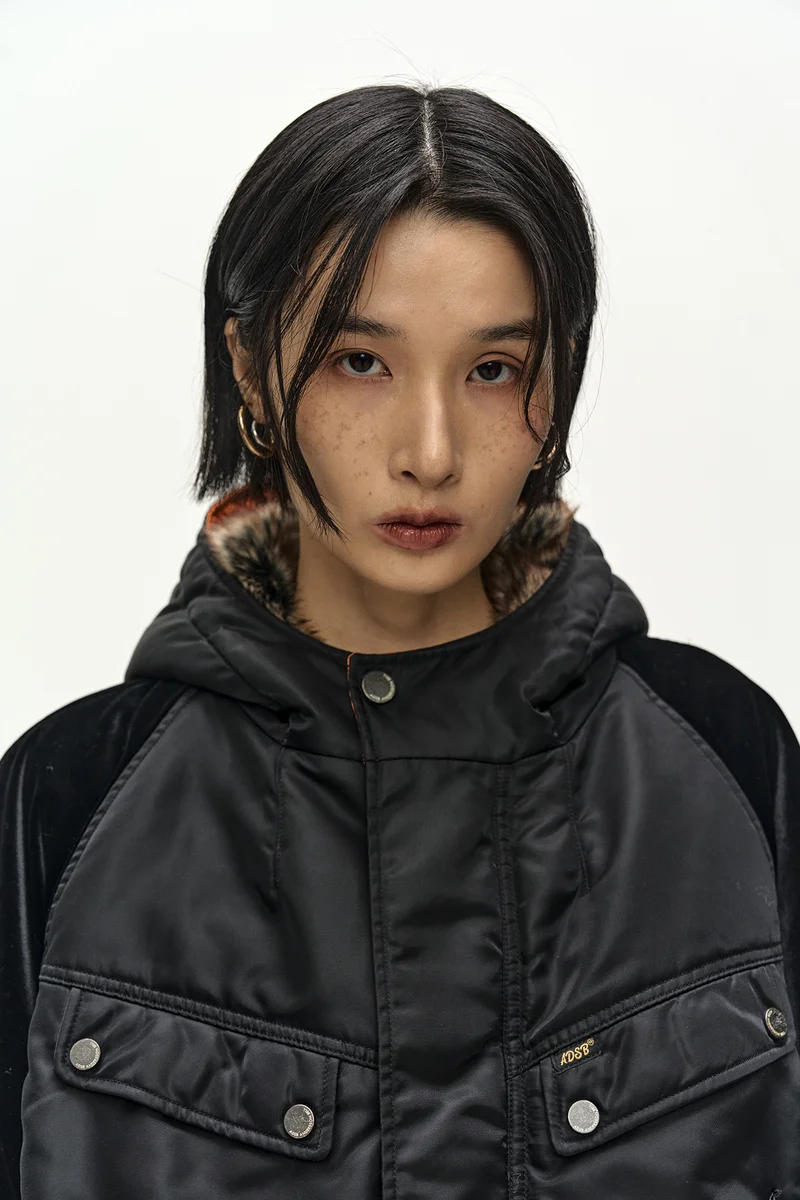 UTILITY HOODED PUFFER PEPLUM JACKET 9
