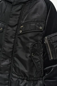 UTILITY HOODED PUFFER PEPLUM JACKET thumb 10