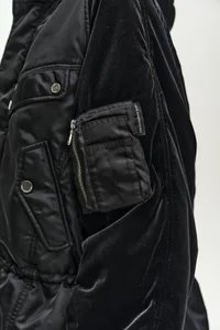 UTILITY HOODED PUFFER PEPLUM JACKET thumb 11