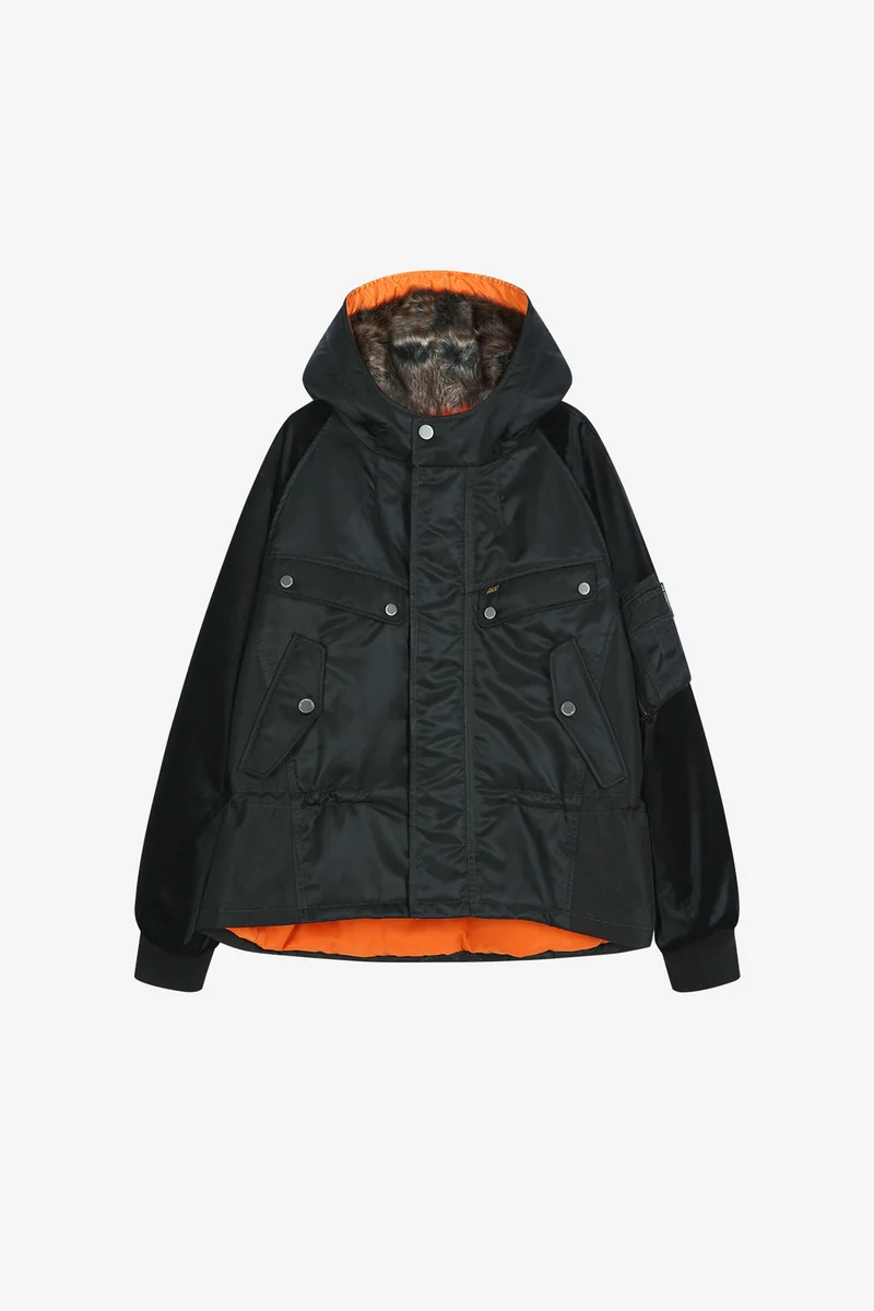 UTILITY HOODED PUFFER PEPLUM JACKET 12