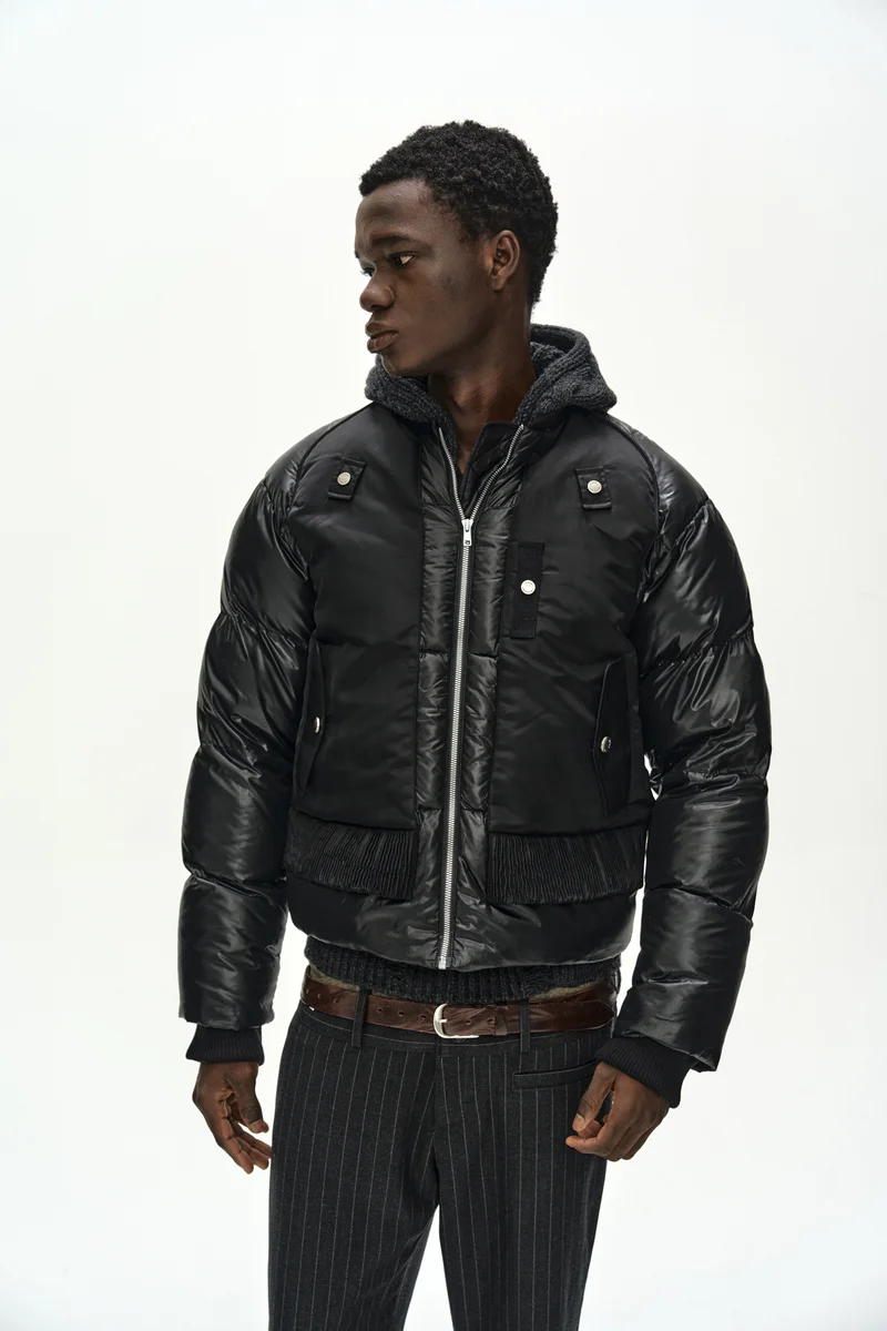 UNISEX BOMBER LAYERED DOWN JACKET 5