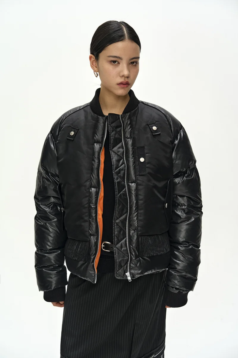 UNISEX BOMBER LAYERED DOWN JACKET 6