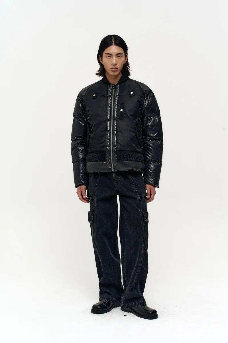 UNISEX BOMBER LAYERED DOWN JACKET 13