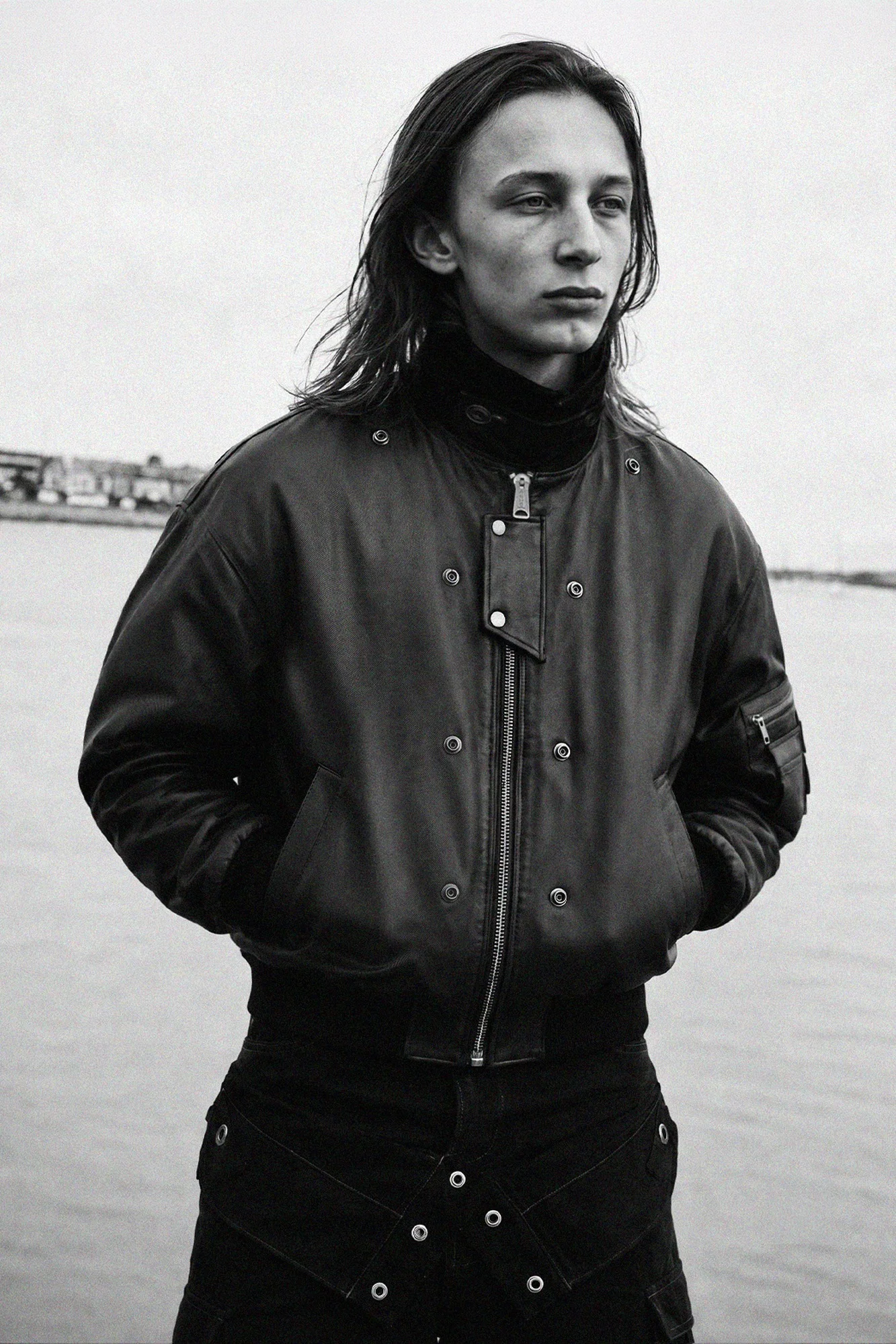 ANDERSSON BELL ANDERSSON BELL X ALPHA INDUSTRIES CWU 45/P FLIGHT JACKET BLACK