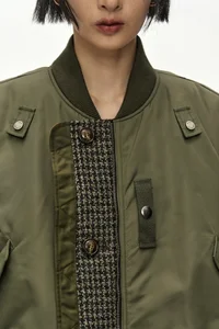UNISEX DECONSTRUCTED LAYERED BOMBER COAT thumb 2