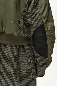 UNISEX DECONSTRUCTED LAYERED BOMBER COAT thumb 6