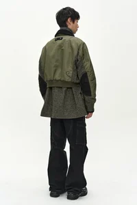 UNISEX DECONSTRUCTED LAYERED BOMBER COAT thumb 12