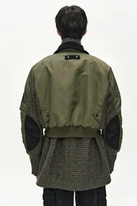UNISEX DECONSTRUCTED LAYERED BOMBER COAT thumb 15