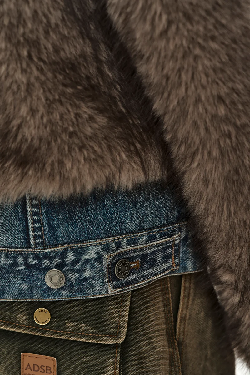 FUR ON DENIM JACKET 3