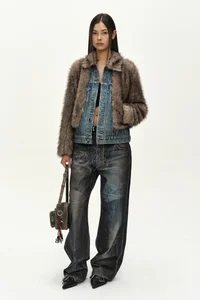 FUR ON DENIM JACKET thumb 6