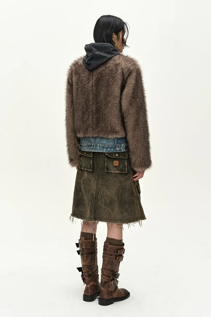 FUR ON DENIM JACKET 7