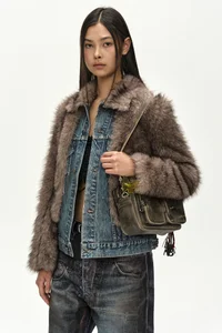 FUR ON DENIM JACKET thumb 9