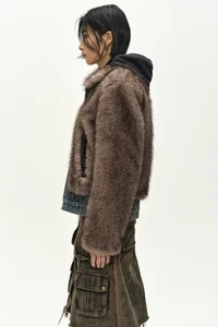 FUR ON DENIM JACKET thumb 10