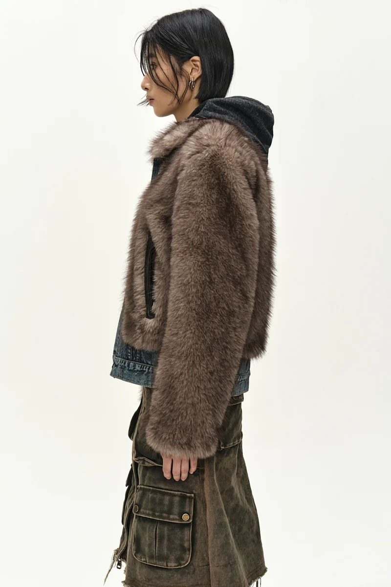 FUR ON DENIM JACKET 10