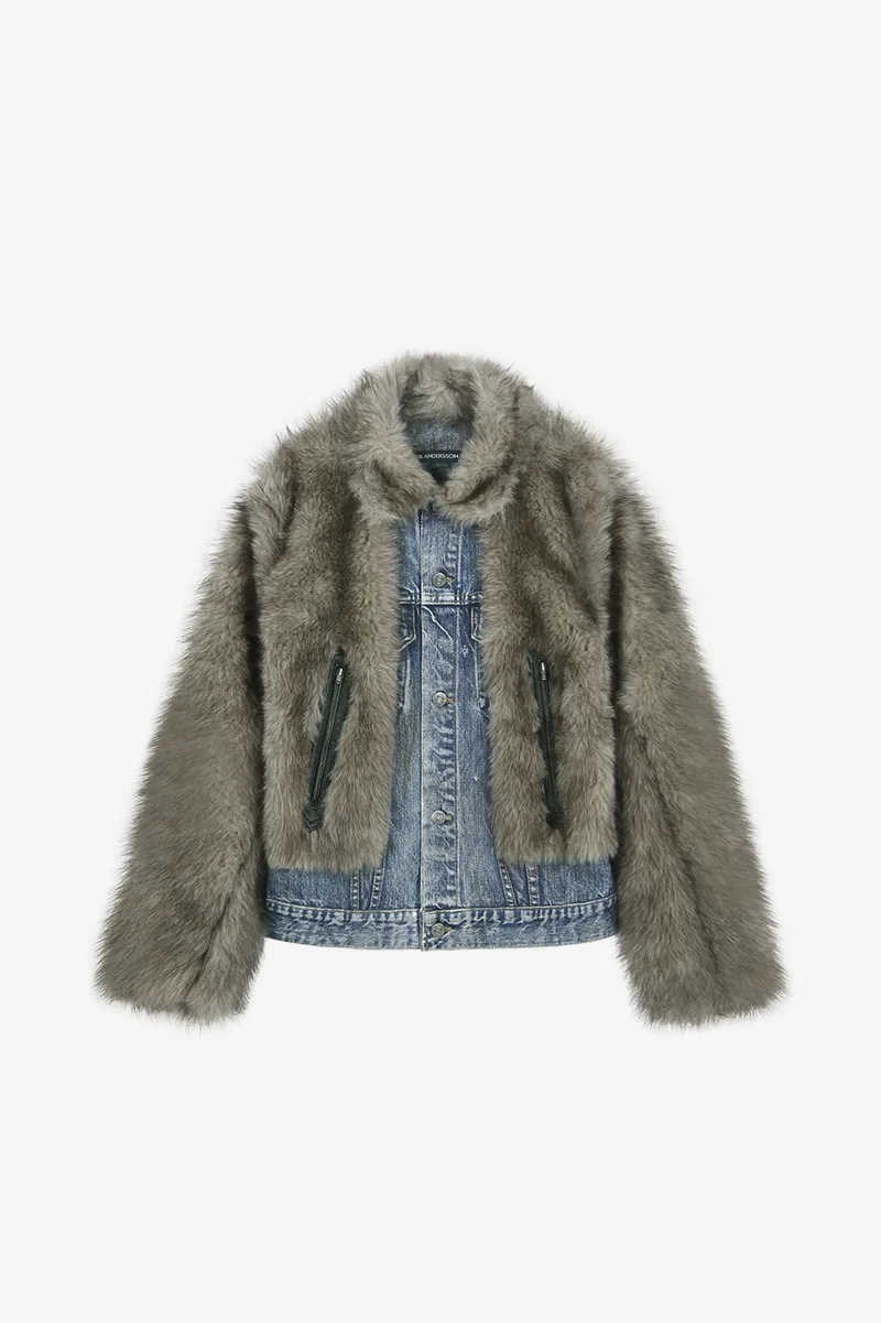 FUR ON DENIM JACKET 11
