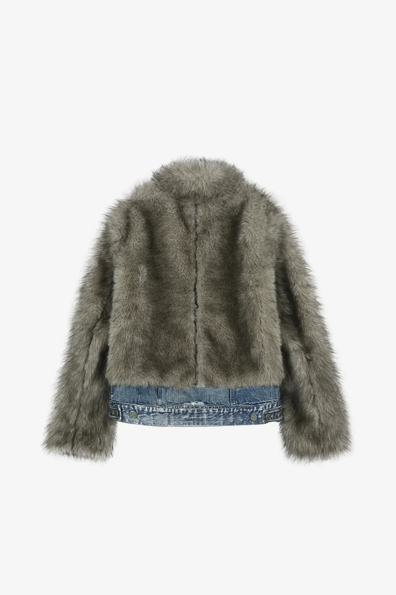 FUR ON DENIM JACKET 12