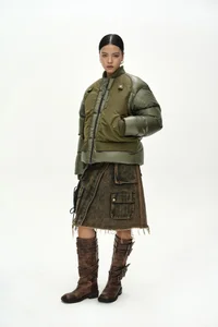 UNISEX BOMBER LAYERED DOWN JACKET thumb 2