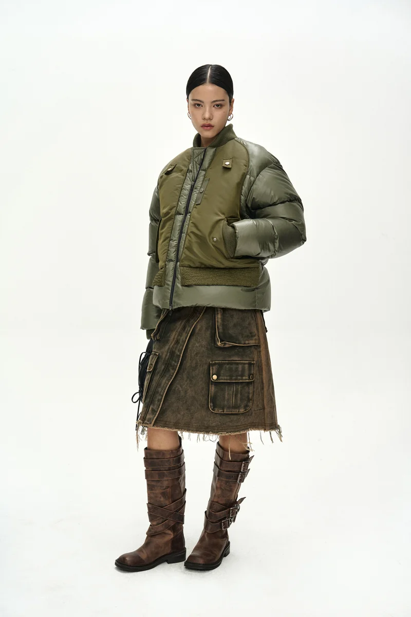UNISEX BOMBER LAYERED DOWN JACKET 2
