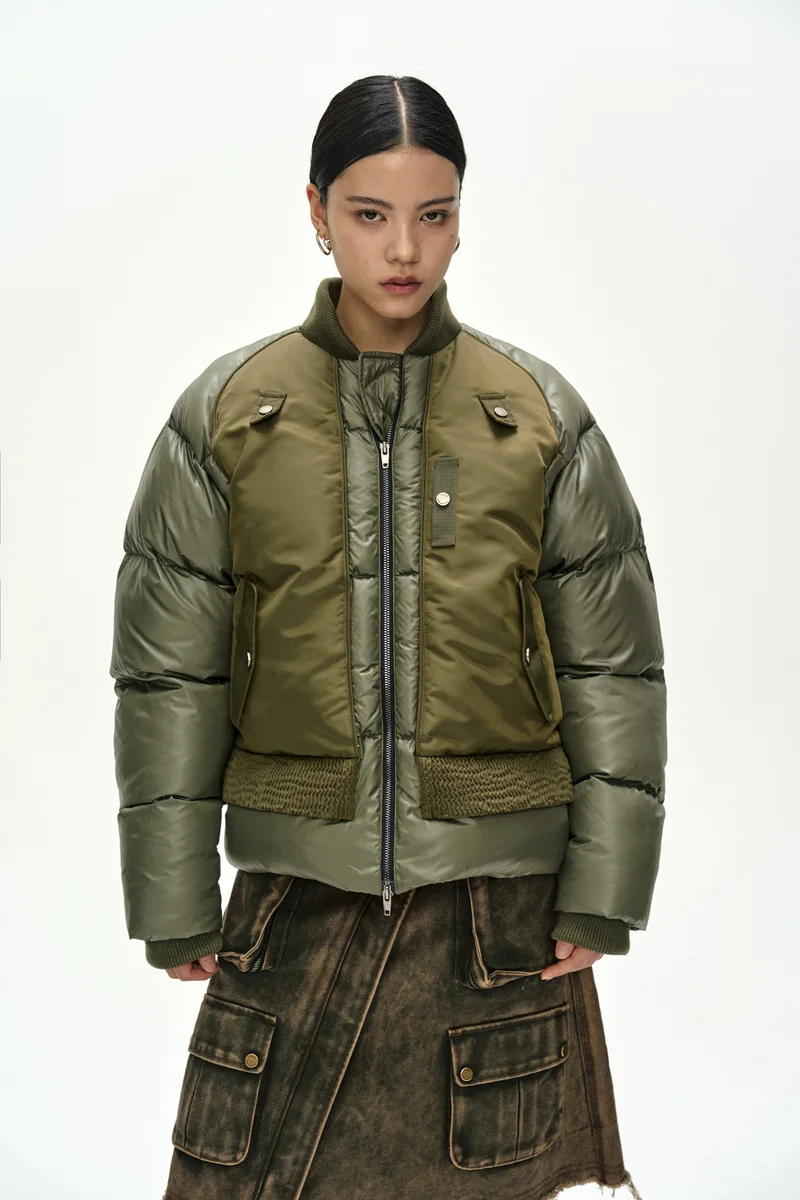 UNISEX BOMBER LAYERED DOWN JACKET 5