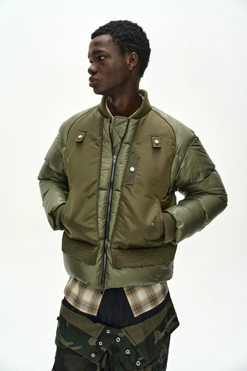 UNISEX BOMBER LAYERED DOWN JACKET 6