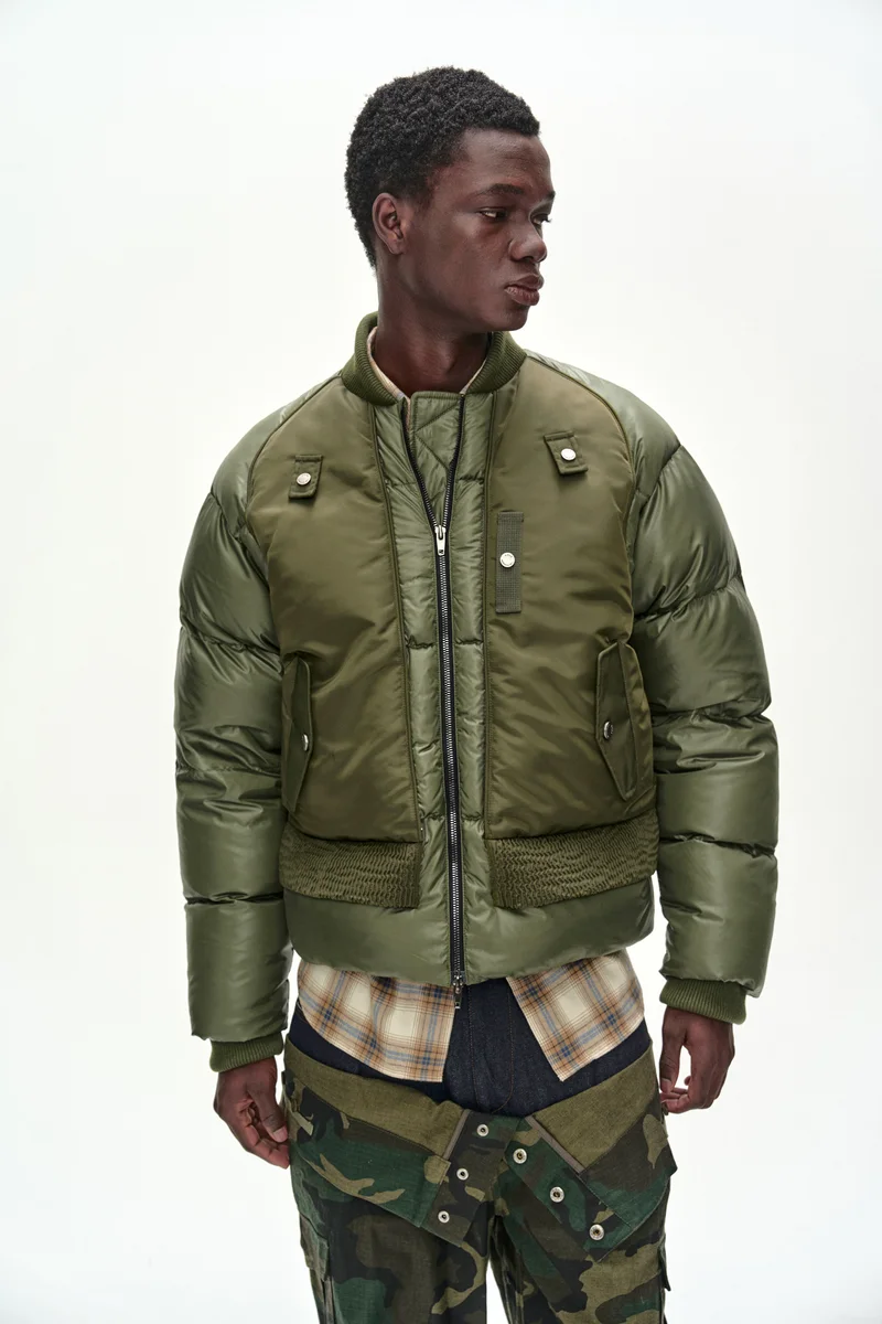 UNISEX BOMBER LAYERED DOWN JACKET 7