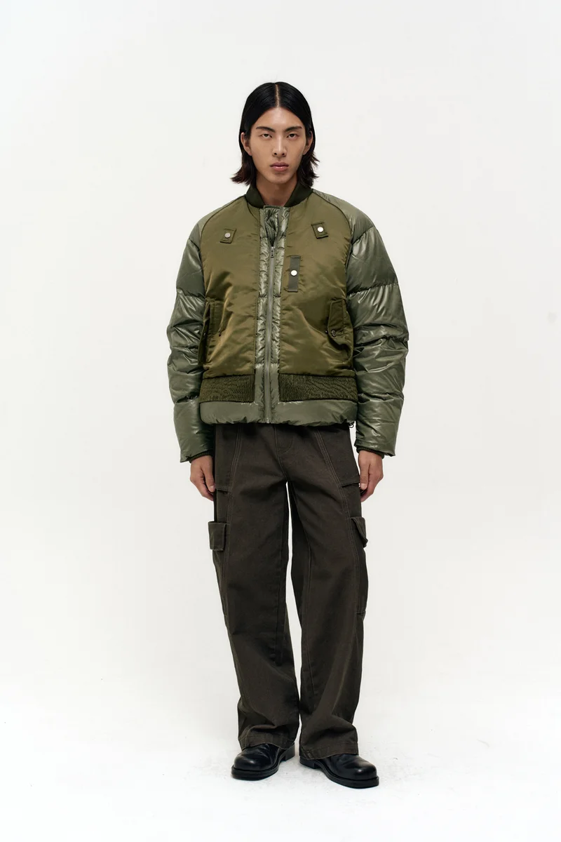 UNISEX BOMBER LAYERED DOWN JACKET 11