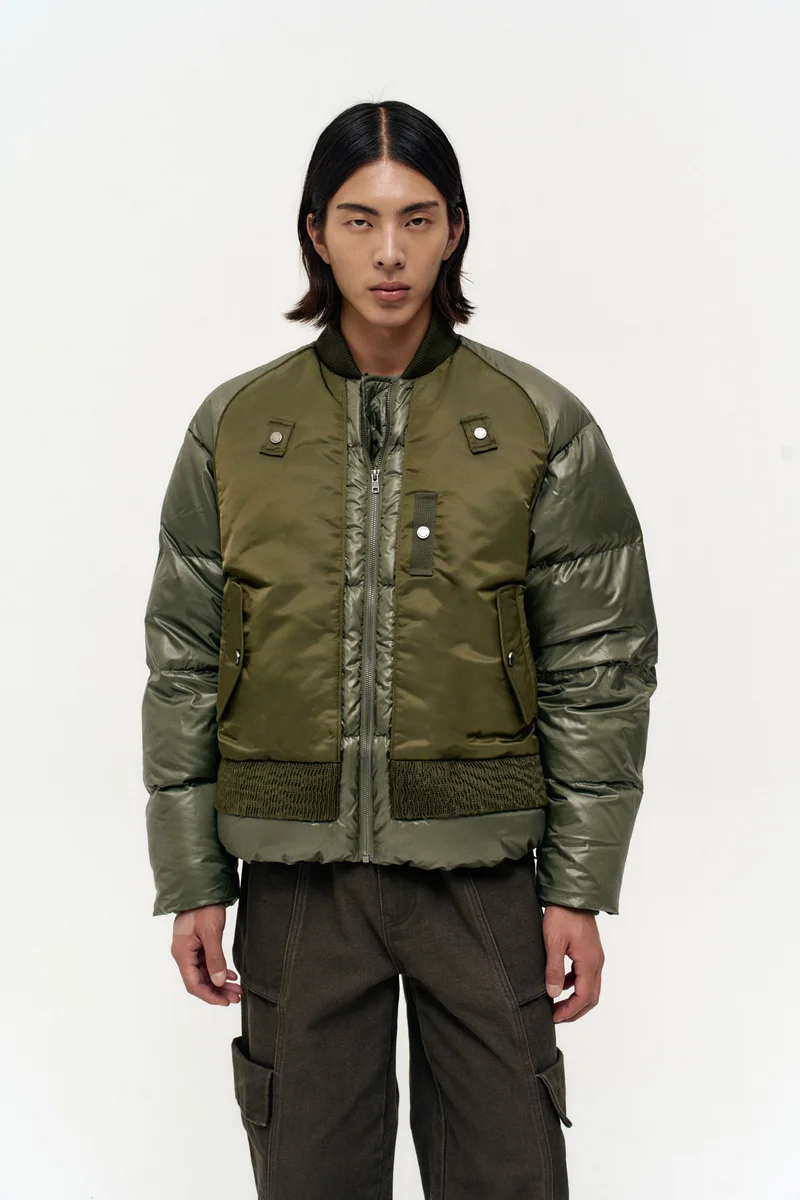 UNISEX BOMBER LAYERED DOWN JACKET 12