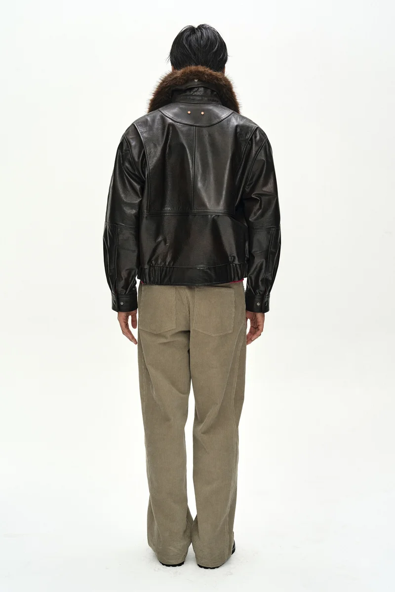 BUFFALO LEATHER BOMBER JACKET 5