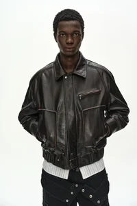 BUFFALO LEATHER BOMBER JACKET thumb 6