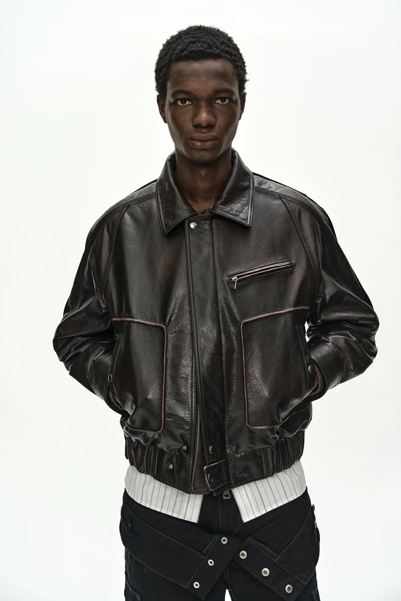 BUFFALO LEATHER BOMBER JACKET 6