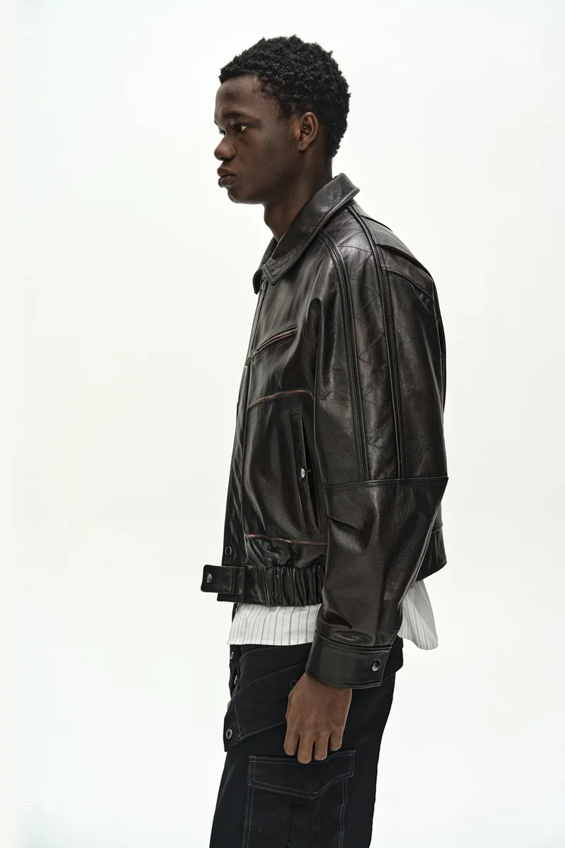 BUFFALO LEATHER BOMBER JACKET 8